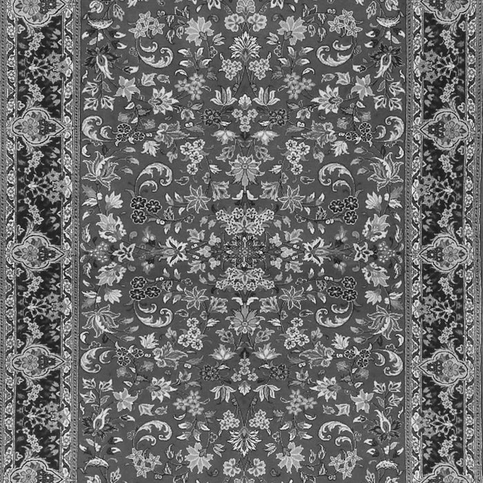 Serging Thickness of Machine Washable Persian Gray Traditional Rug, wshtr2046gry