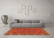 Machine Washable Persian Orange Traditional Area Rugs in a Living Room, wshtr2046org