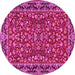 Round Persian Pink Traditional Rug, tr2046pnk