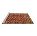 Sideview of Machine Washable Persian Brown Traditional Rug, wshtr2046brn