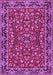 Machine Washable Persian Purple Traditional Area Rugs, wshtr2046pur