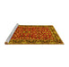 Sideview of Machine Washable Persian Yellow Traditional Rug, wshtr2046yw