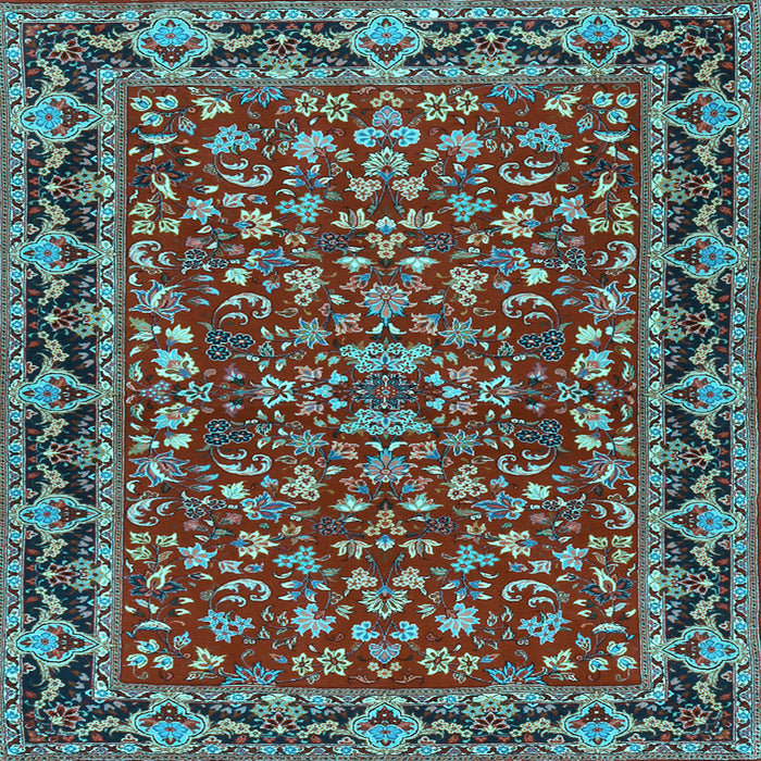 Square Persian Light Blue Traditional Rug, tr2046lblu