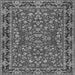 Round Machine Washable Persian Gray Traditional Rug, wshtr2046gry