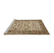 Sideview of Machine Washable Traditional Sienna Brown Rug, wshtr2047