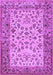 Machine Washable Persian Purple Traditional Area Rugs, wshtr2047pur