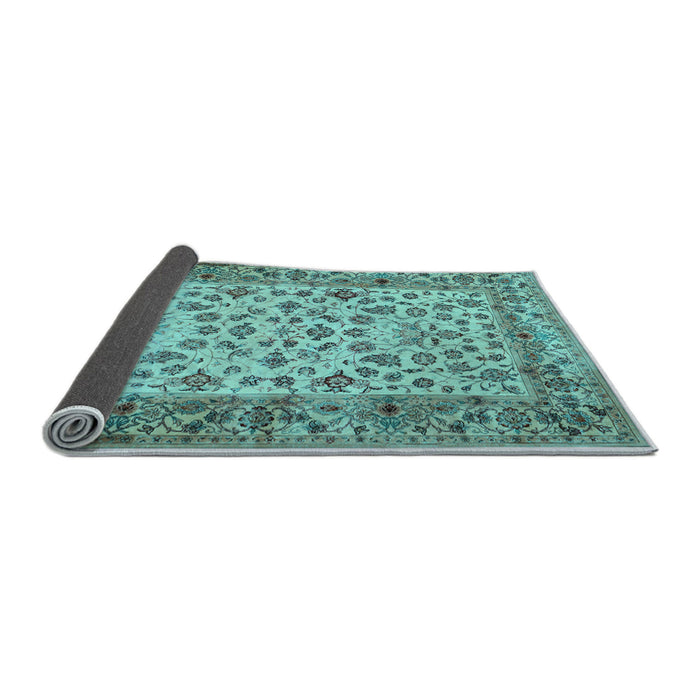 Sideview of Persian Light Blue Traditional Rug, tr2047lblu