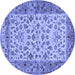 Round Persian Blue Traditional Rug, tr2047blu