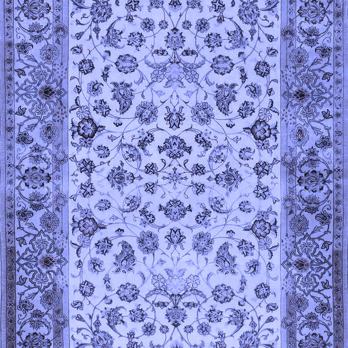 Machine Washable Persian Blue Traditional Rug, wshtr2047blu