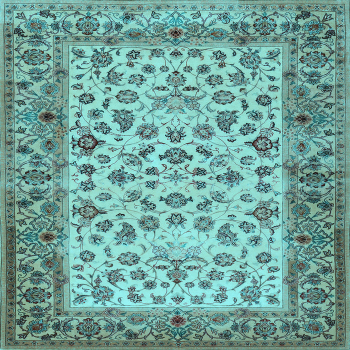 Square Persian Light Blue Traditional Rug, tr2047lblu