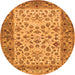 Square Persian Orange Traditional Rug, tr2047org