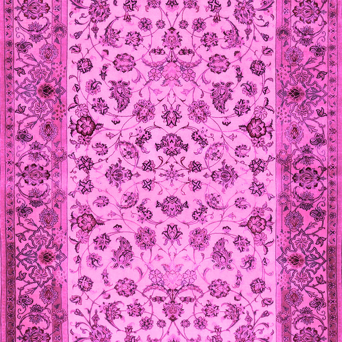 Machine Washable Persian Pink Traditional Rug, wshtr2047pnk