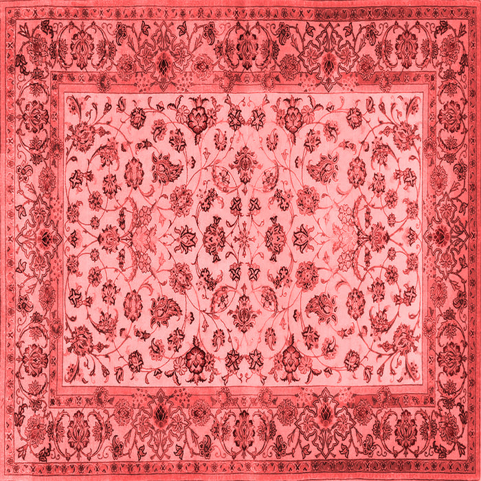 Machine Washable Persian Red Traditional Rug, wshtr2047red