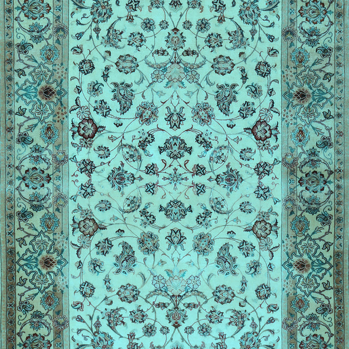 Machine Washable Persian Light Blue Traditional Rug, wshtr2047lblu