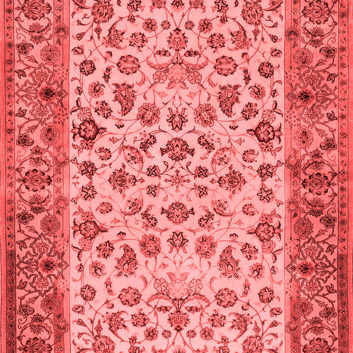 Machine Washable Persian Red Traditional Rug, wshtr2047red