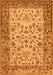 Serging Thickness of Machine Washable Persian Orange Traditional Area Rugs, wshtr2047org