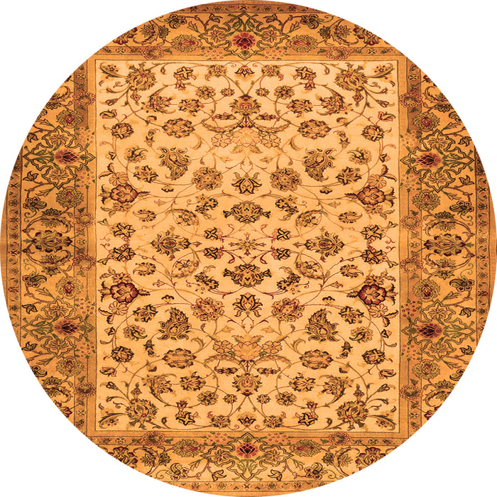Machine Washable Persian Orange Traditional Area Rugs, wshtr2047org