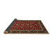 Sideview of Traditional Orange Brown Persian Rug, tr2048