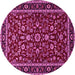 Round Persian Pink Traditional Rug, tr2048pnk