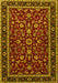 Machine Washable Persian Yellow Traditional Rug, wshtr2048yw