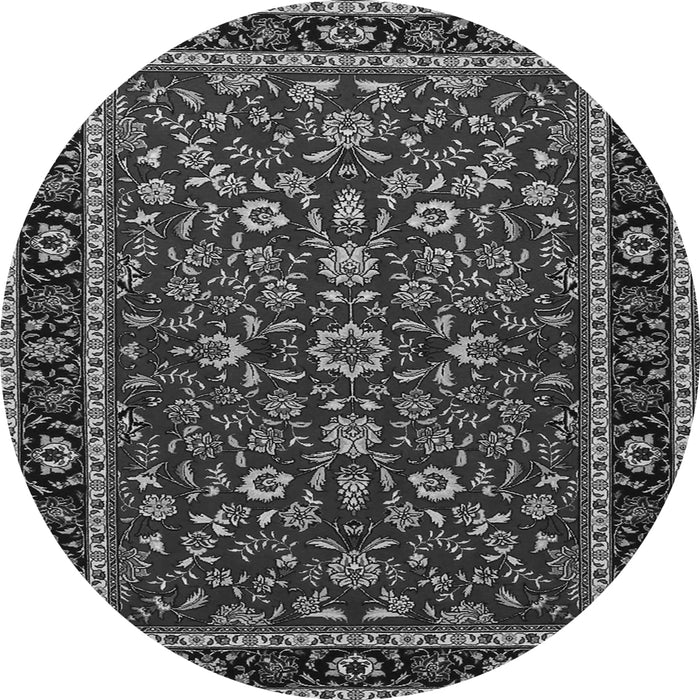 Machine Washable Persian Gray Traditional Rug, wshtr2048gry