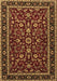 Machine Washable Persian Brown Traditional Rug, wshtr2048brn