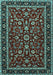 Machine Washable Persian Light Blue Traditional Rug, wshtr2048lblu