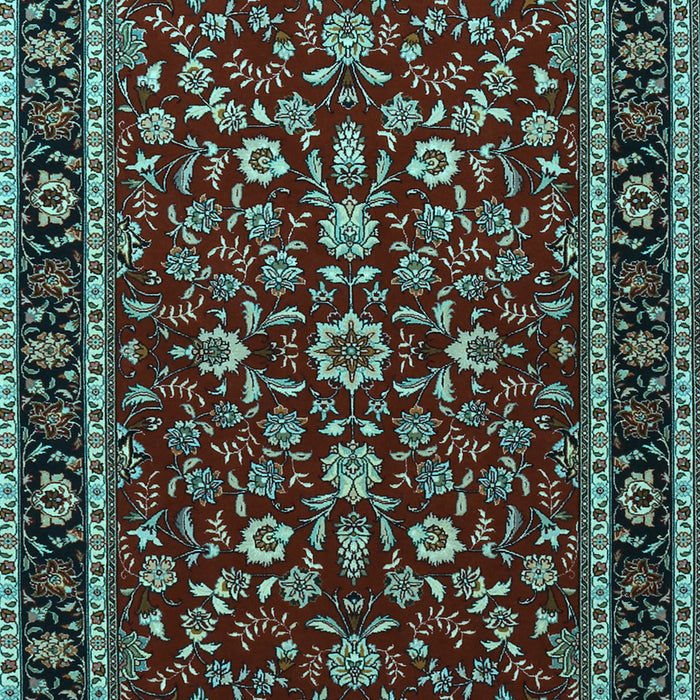 Machine Washable Persian Light Blue Traditional Rug, wshtr2048lblu