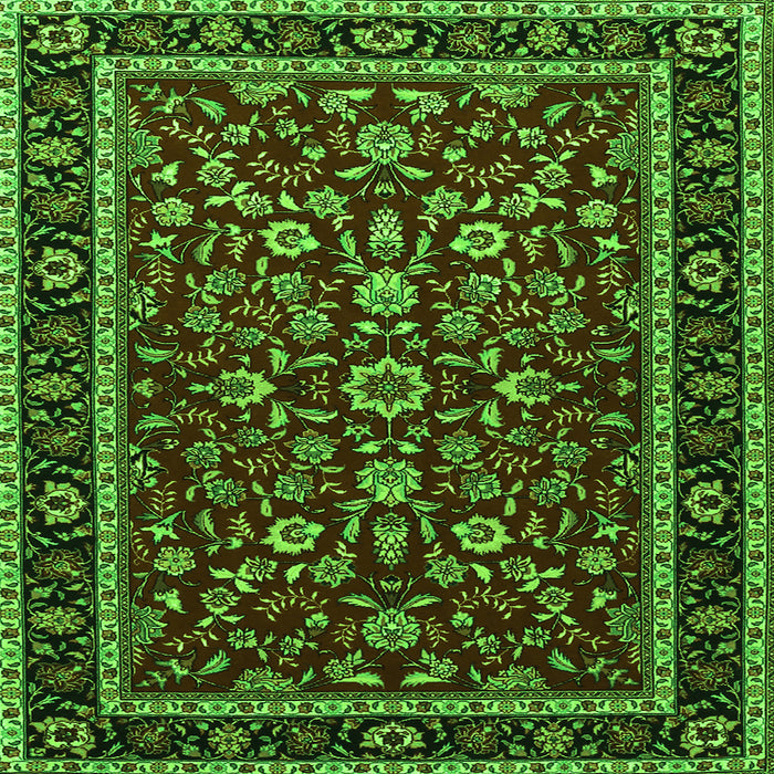 Serging Thickness of Persian Green Traditional Rug, tr2048grn