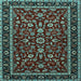 Square Persian Light Blue Traditional Rug, tr2048lblu
