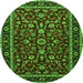 Machine Washable Persian Green Traditional Area Rugs, wshtr2048grn