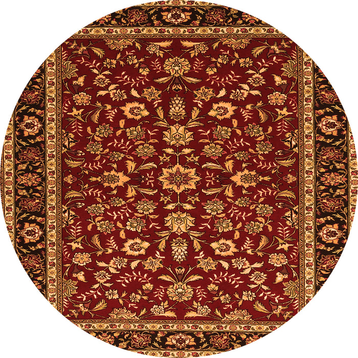 Machine Washable Persian Orange Traditional Area Rugs, wshtr2048org