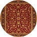 Machine Washable Persian Orange Traditional Area Rugs, wshtr2048org