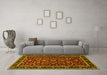 Machine Washable Persian Yellow Traditional Rug in a Living Room, wshtr2048yw