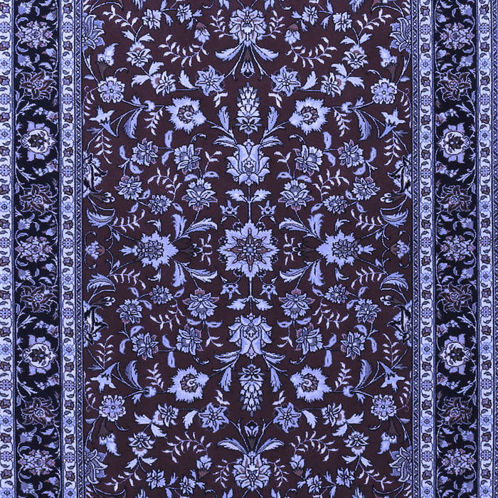 Machine Washable Persian Blue Traditional Rug, wshtr2048blu