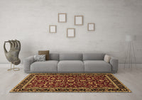 Machine Washable Persian Brown Traditional Rug, wshtr2048brn