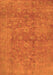 Serging Thickness of Machine Washable Persian Orange Traditional Area Rugs, wshtr2049org