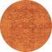 Square Persian Orange Traditional Rug, tr2049org