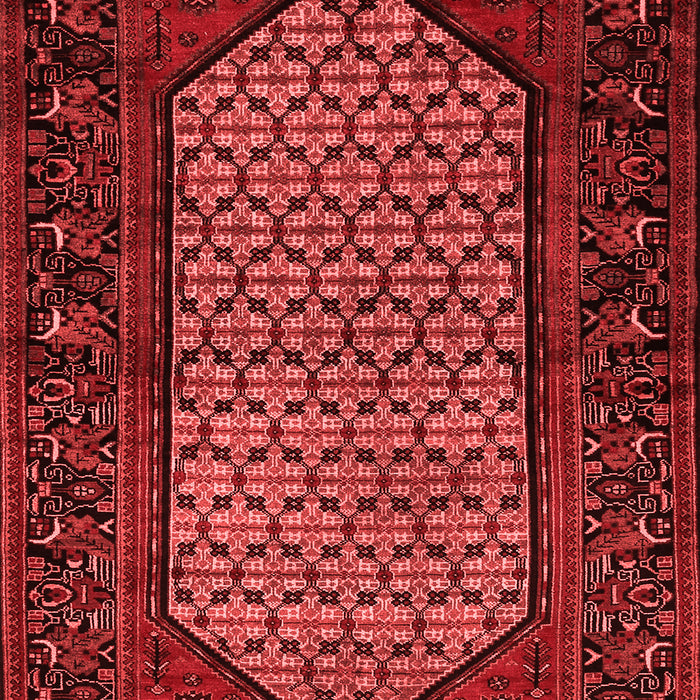 Machine Washable Persian Red Traditional Rug, wshtr204red