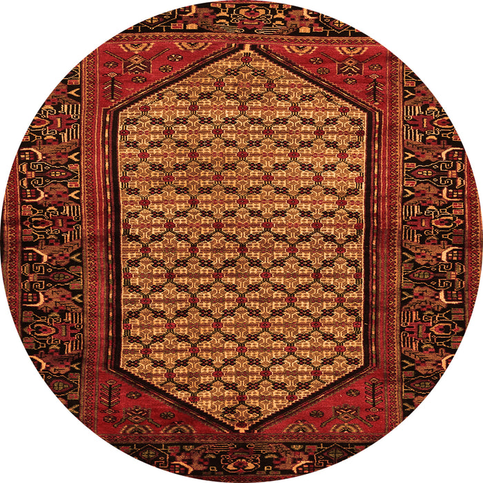 Square Persian Orange Traditional Rug, tr204org