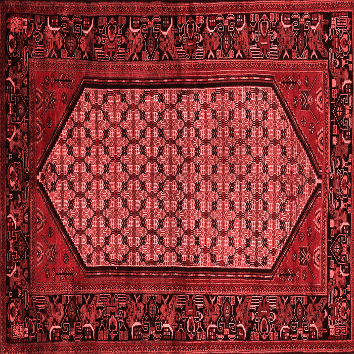 Machine Washable Persian Red Traditional Rug, wshtr204red