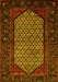 Machine Washable Persian Yellow Traditional Rug, wshtr204yw