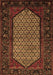 Machine Washable Persian Brown Traditional Rug, wshtr204brn