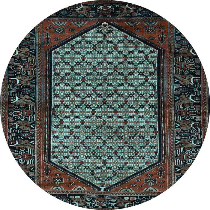 Round Persian Light Blue Traditional Rug, tr204lblu