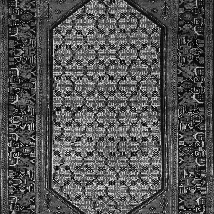 Serging Thickness of Machine Washable Persian Gray Traditional Rug, wshtr204gry