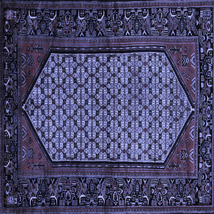 Square Persian Blue Traditional Rug, tr204blu