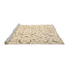 Sideview of Machine Washable Traditional Gold Rug, wshtr2050