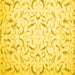 Square Machine Washable Persian Yellow Traditional Rug, wshtr2050yw