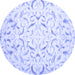 Round Persian Blue Traditional Rug, tr2050blu