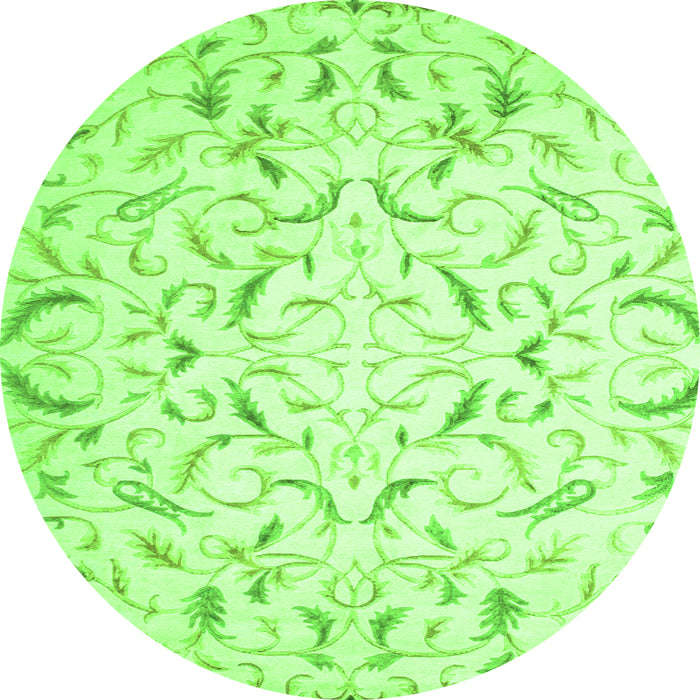 Machine Washable Persian Green Traditional Area Rugs, wshtr2050grn